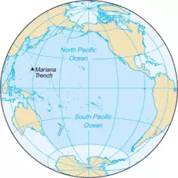 Map of the Pacific Ocean