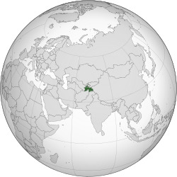Location of  Tajikistan  (green)