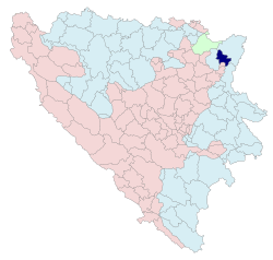 Location of Ugljevik within Republika Srpska