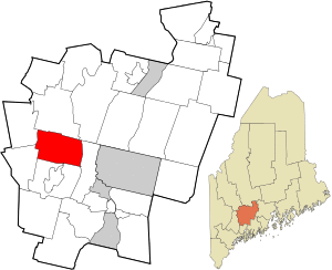Location in Kennebec County and the state of Maine.