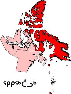 Location of the Qikiqtaaluk Region