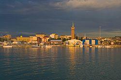 View of the port of Civitanova Marche.