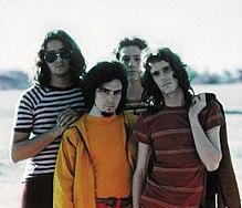 Almendra in 1970. From left to right: Edelmiro Molinari, Rodolfo García, Emilio del Guercio and Luis Alberto Spinetta.