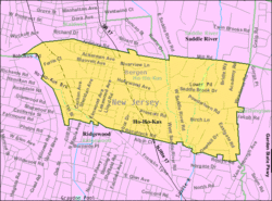 Census Bureau map of Ho-Ho-Kus, New Jersey