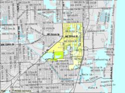 U.S. Census Bureau map showing CDP boundaries