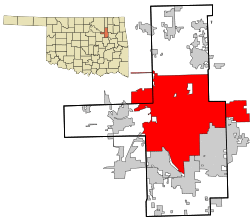 Location within Tulsa County