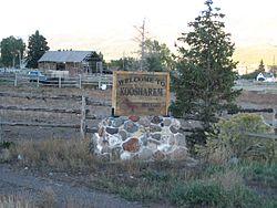 Welcome sign in Koosharem, September 2007
