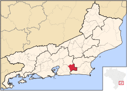 Location of Rio Bonito in the state of Rio de Janeiro