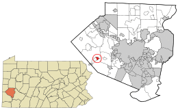Location in Allegheny County and the U.S. state of Pennsylvania.
