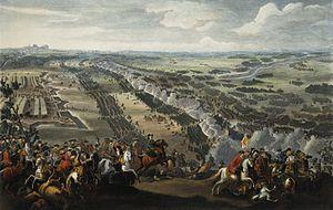 The Battle of Poltava by Denis Martens the Younger, painted 1726
