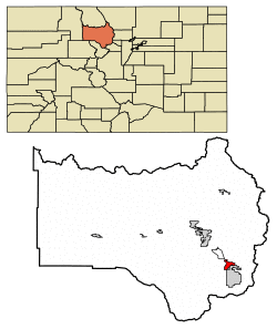 Location of Fraser in Grand County, Colorado.