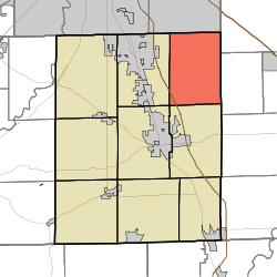 Map highlighting Clark Township, Johnson County, Indiana.svg