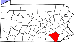 Map of Lancaster County, Pennsylvania