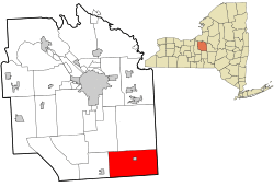 Location in Onondaga County and the state of New York.