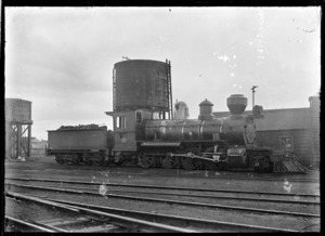 Steam locomotive 268, P class (2-8-0 type) at Frankton. ATLIB 293054.png