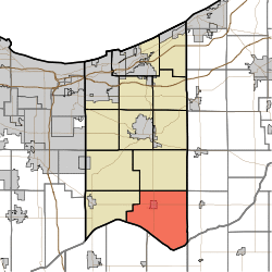 Map highlighting Pleasant Township, Porter County, Indiana.svg
