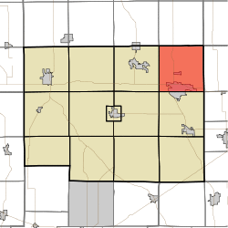 Map highlighting Wayne Township, Noble County, Indiana.svg