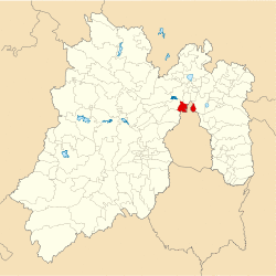 Location of Tlalnepantla in the State of Mexico