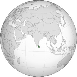 Location of Sri Lanka