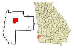 Location in Early County and the state of Georgia