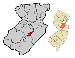 Spotswood highlighted in Middlesex County