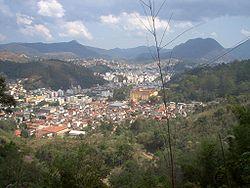 Center of Nova Friburgo as seen from Rio de Janeiro State University