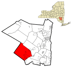 Location in Ulster County and the state of New York.