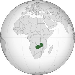 Location of Zambia