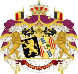 Alliance Coat of Arms of King Baudouin and Queen Fabiola.svg