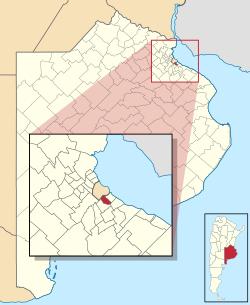 location of Lanús Partido in Gran Buenos Aires