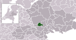 Highlighted position of Renkum in a municipal map of Gelderland