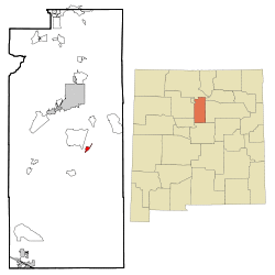 Location of Lamy, New Mexico