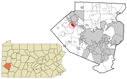Location in Allegheny County and the U.S. state of Pennsylvania.