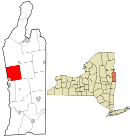 Location in Washington County and the state of New York.