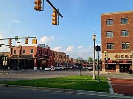 Intersection of Grand River Avenue and M.A.C. Avenue in downtown East Lansing