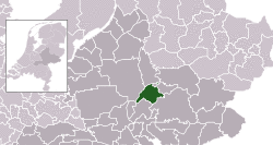 Highlighted position of Brummen in a municipal map of Gelderland