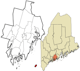 Location in Lincoln County and the state of Maine.