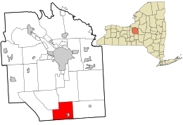 Location in Onondaga County and the state of New York.
