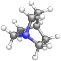 Ball-and-stick model of quinuclidine