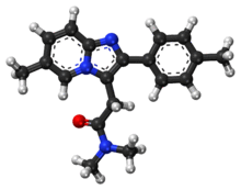 Zolpidem ball-and-stick model.png