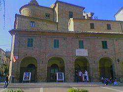 A building on the main square, the Piazza Mazzini