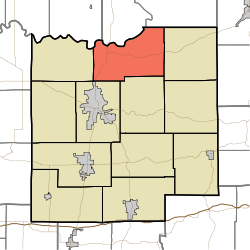 Location of Harbison Township in Dubois County