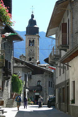 Rue du Valdigne, Morgex main pedestrian street