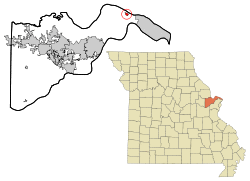 Location of Portage Des Sioux, Missouri