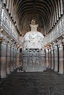 Ajanta, cave 26, chaitya-griha, Buddha (9841424296).jpg