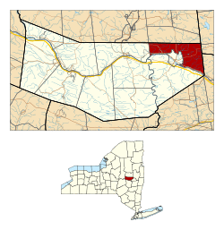 Location within Montgomery County and the state of New York.