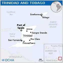 Location of Trinidad and Tobago