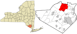 Location in Orange County and the state of New York.
