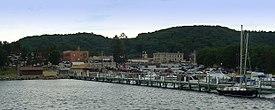 View of downtown area from Munising Harbor