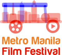 Stylized jeepney in red and blue